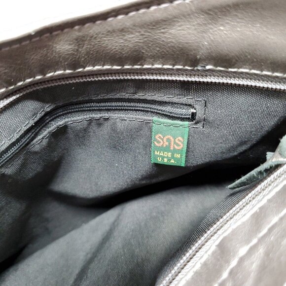 SAS Purse Tapestry Patchwork Shimmer Shoulder Bag Medium 3 compartment Zipper - Picture 9 of 11